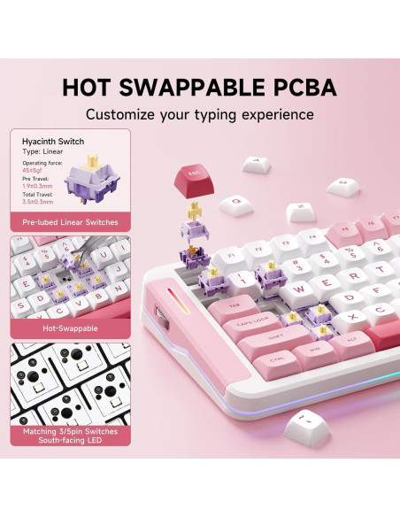 Teclado Mecánico Inalámbrico MCHOSE X75 V2 + Ratón M7 Ultra