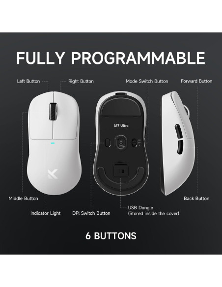 Teclado Mecánico Inalámbrico MCHOSE X75 V2 + Ratón M7 Ultra