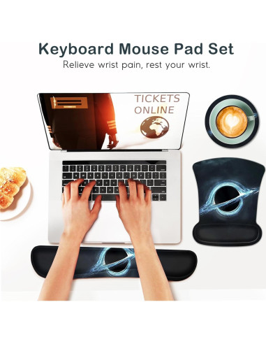 Almohadilla Ergonómica DINKY para Ratón y Teclado Galaxia