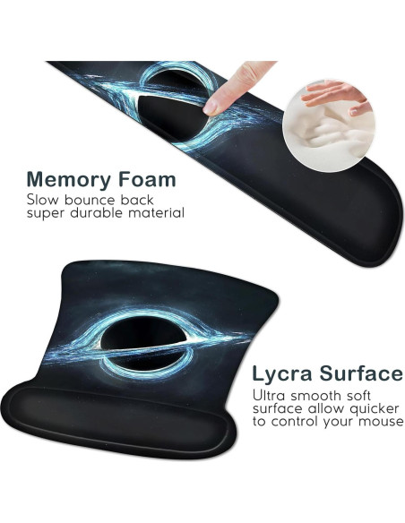 Almohadilla Ergonómica DINKY para Ratón y Teclado Galaxia