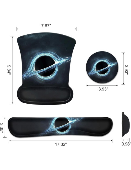 Almohadilla Ergonómica DINKY para Ratón y Teclado Galaxia