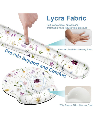 Alfombrilla Ergonómica G JGOO con Reposamuñecas y Posavasos