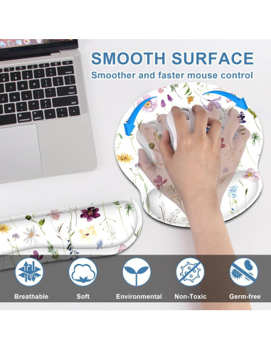 Alfombrilla Ergonómica G JGOO con Reposamuñecas y Posavasos