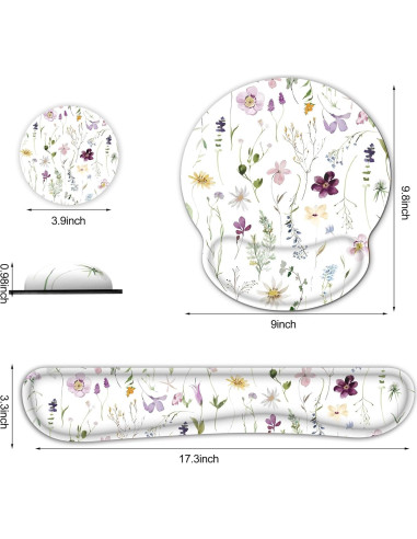 Alfombrilla Ergonómica G JGOO con Reposamuñecas y Posavasos