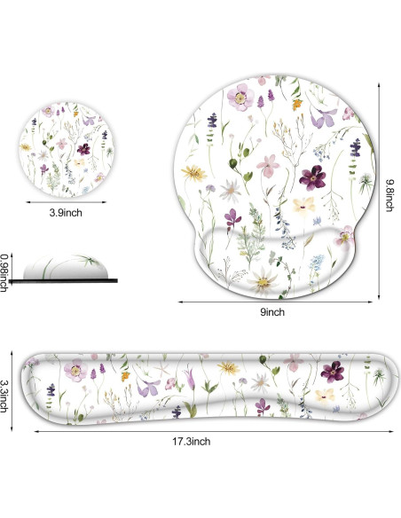 Alfombrilla Ergonómica G JGOO con Reposamuñecas y Posavasos