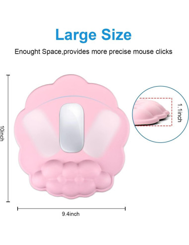 Soporte para Muñeca de Alfombrilla de Ratón WYGCH Rosa Nube