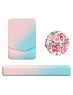 Soporte Reposamuñecas MOSISO Ergonomico Azul para Teclado y Ratón