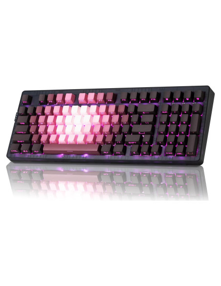 Teclado Mecánico Inalámbrico ZORNHER ZH980 Rosa 95% RGB