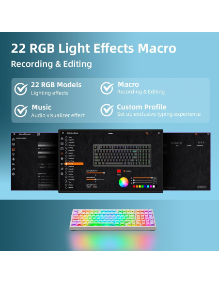 Teclado Mecánico Inalámbrico ZORNHER ZH980 95% RGB PBT