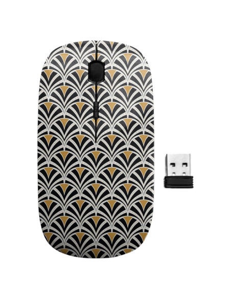 Ratón Inalámbrico Ergonómico Sanacci Art Deco USB