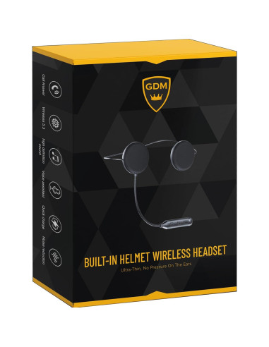 Auricular Bluetooth GDM para Casco de Motocicleta, Altavoces Dobles
