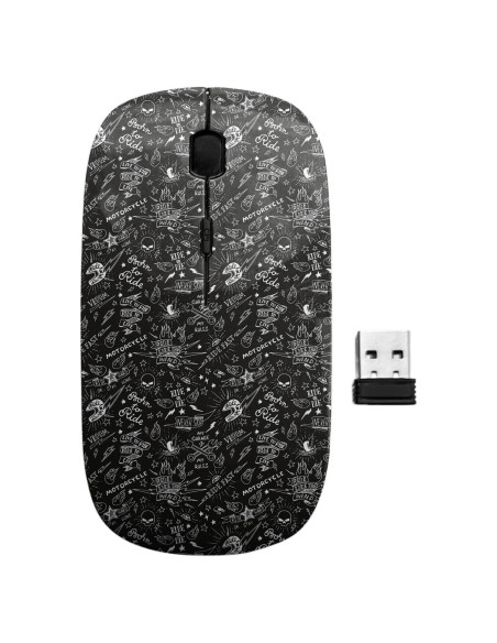 Ratón Inalámbrico Ergonómico Sanacci Vintage Motociclista