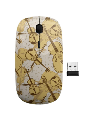 Ratón Inalámbrico Ergonómico Sanacci USB 2.4GHz Diseño Vintage