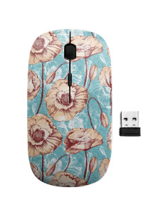 Ratón Inalámbrico Ergonómico Sanacci Poppy Vintage USB