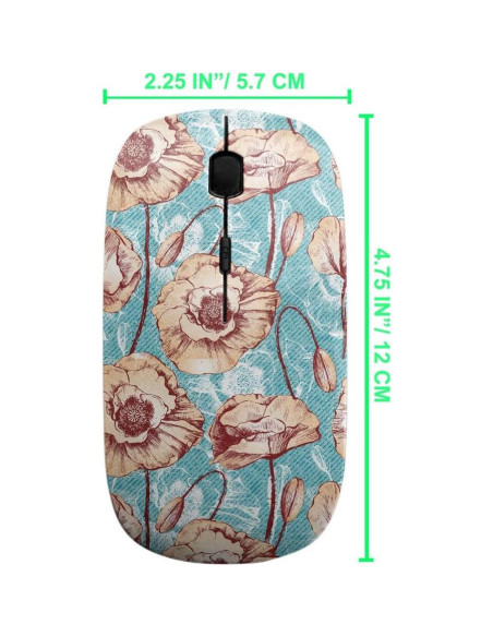Ratón Inalámbrico Ergonómico Sanacci Poppy Vintage USB