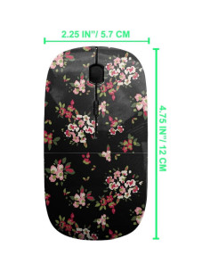 Ratón Inalámbrico Ergonómico Sanacci Floral USB 2.4GHz 2
