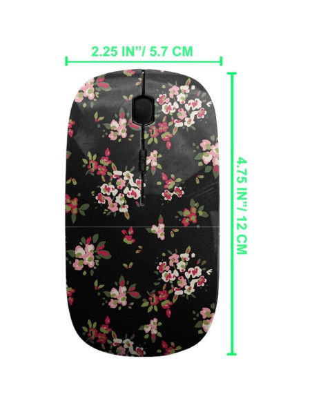 Ratón Inalámbrico Ergonómico Sanacci Floral USB 2.4GHz