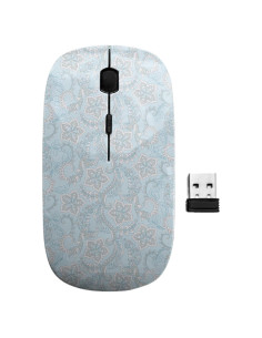 Ratón Inalámbrico Ergonómico Sanacci Floral Vintage USB