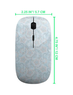 Ratón Inalámbrico Ergonómico Sanacci Floral Vintage USB 2