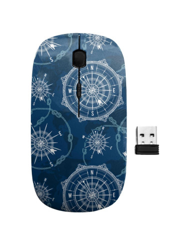 Ratón Inalámbrico Ergonómico Sanacci USB 2.4GHz Vintage