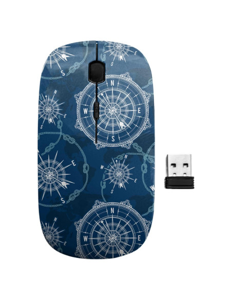 Ratón Inalámbrico Ergonómico Sanacci USB 2.4GHz Vintage