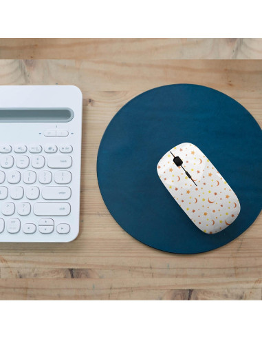 Ratón Inalámbrico Ergonómico Sanacci Vintage Estrellas y Lunas