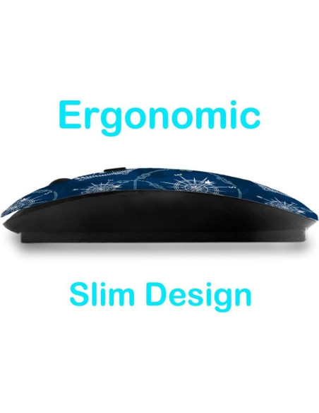 Ratón Inalámbrico Ergonómico Sanacci USB 2.4GHz Vintage