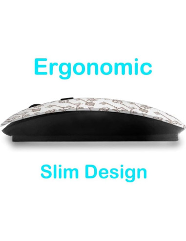 Ratón Inalámbrico Ergonómico Sanacci USB 2.4GHz Vintage