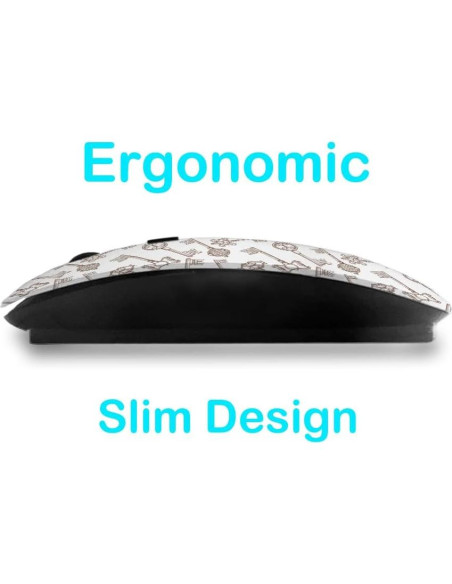 Ratón Inalámbrico Ergonómico Sanacci USB 2.4GHz Vintage