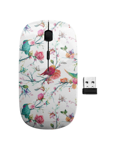 Ratón Inalámbrico Ergonómico Sanacci Patrón Mariposa