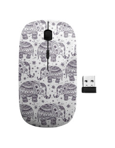 Ratón Inalámbrico Ergonómico Sanacci Vintage Loto Indio