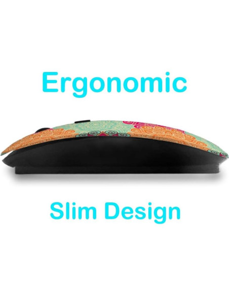 Ratón Inalámbrico Ergonómico Sanacci USB 2.4GHz Vintage