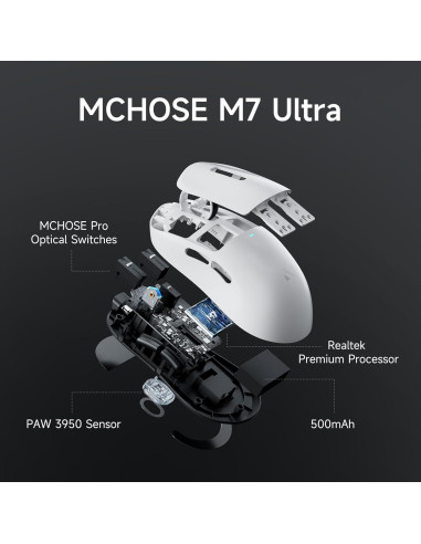 Teclado Mecánico Inalámbrico MCHOSE X75 V2 + Ratón Gaming M7 Ultra