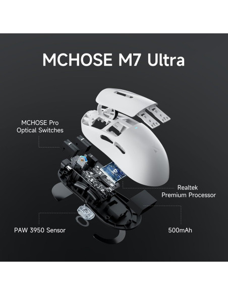 Teclado Mecánico Inalámbrico MCHOSE X75 V2 + Ratón Gaming M7 Ultra