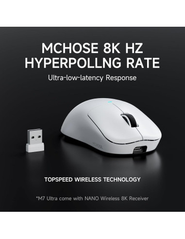 Teclado Mecánico Inalámbrico MCHOSE X75 V2 + Ratón Gaming M7 Ultra