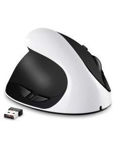 Ratón Ergonómico Vertical Inalámbrico AURTEC para Zurdos Blanco