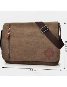 Bolsa Mensajera de Lona Vintage Dealcase para Laptop 13.3" 2