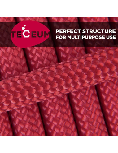 Cuerda Paracord 550 TECEUM Carmesí 304.8 m 4mm Táctica