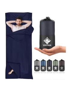 Saco de dormir forrado VVAYHUA 219x95 cm Azul Marino