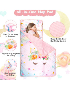 Colchoneta para Siesta Niños Pea Pod 137x56 cm Unicornio 2