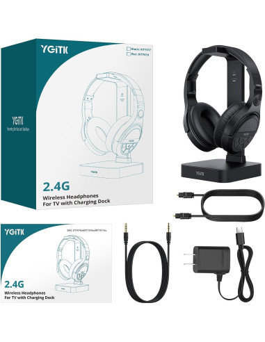 Auriculares Inalámbricos YGiTK para TV con Transmisor RF 2.4GHz