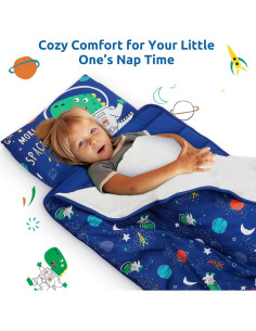 Colchoneta de Siesta Safotad Azul 133x85 cm con Almohada y Manta 2