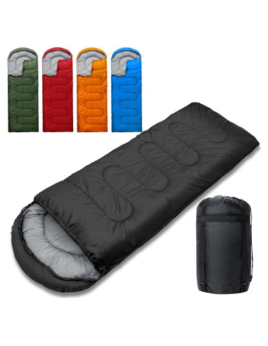 Saco de dormir SyndeRay para acampar 1 persona 220x80 cm