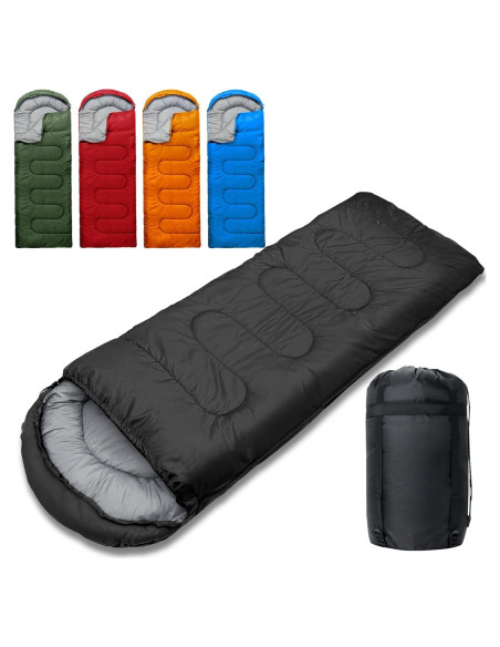 Saco de dormir SyndeRay para acampar 1 persona 220x80 cm