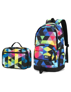 Mochila Escolar Unisex Ricky-H 25L + Bolsa de Almuerzo