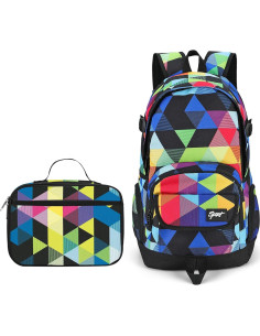 Mochila Escolar Unisex Ricky-H 25L + Bolsa de Almuerzo 2