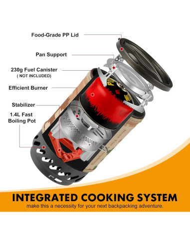 Estufa de Camping Portátil CAMPEAK CAMPST-01 - 0.49 kg