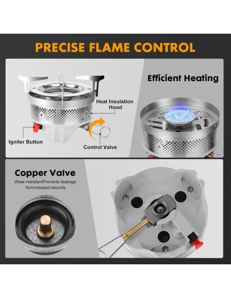 Estufa de Camping Portátil CAMPEAK CAMPST-01 - 0.49 kg