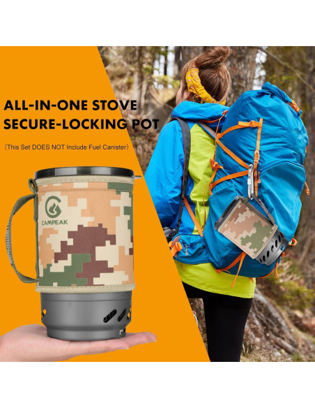 Estufa de Camping Portátil CAMPEAK CAMPST-01 - 0.49 kg