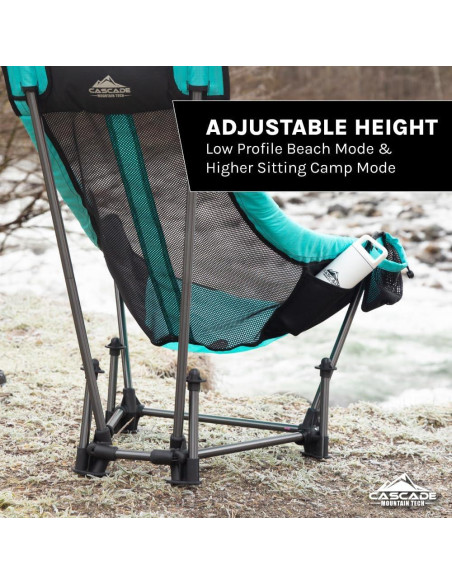 Silla de Campamento Ajustable Cascade Mountain Tech HMK-RB-E Silla de Campamento Ajustable Cascade Mountain Tech HMK-RB-E